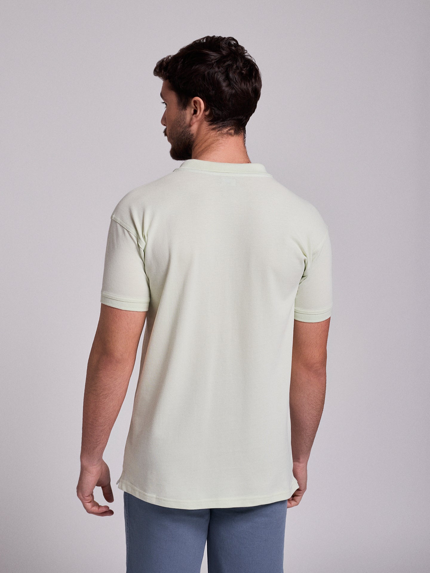 Polo Verde Manga Curta Regular Fit Mr. Blue