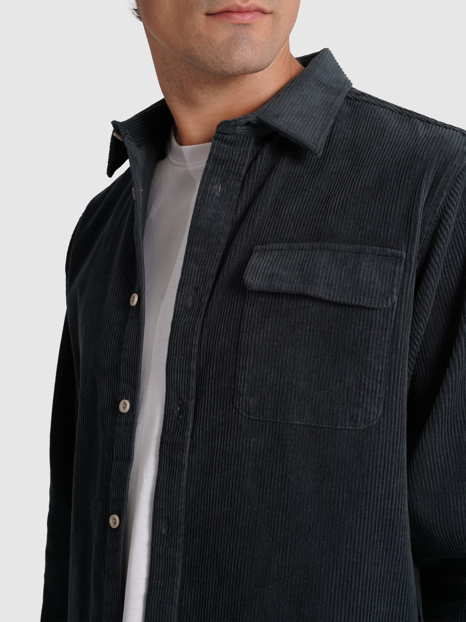 BLUE COTTON OVERSHIRT LONG SLEEVE REGULAR FIT MARK BELLUCCI