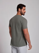 GREEN COTTON T-SHIRT SHORT SLEEVE REGULAR FIT MR. BLUE