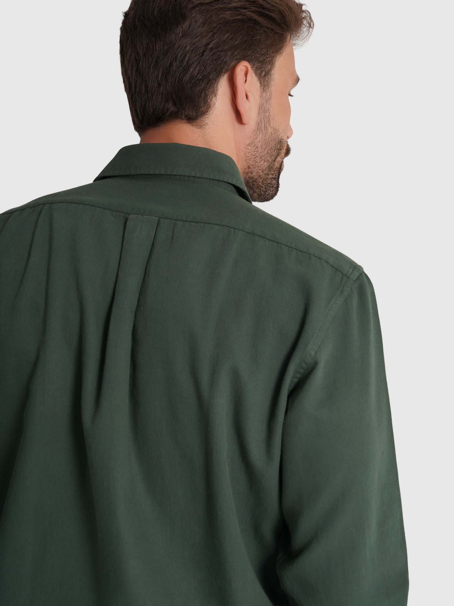 Camisa Algodão Verde Manga Comprida Regular Fit Mr. Blue