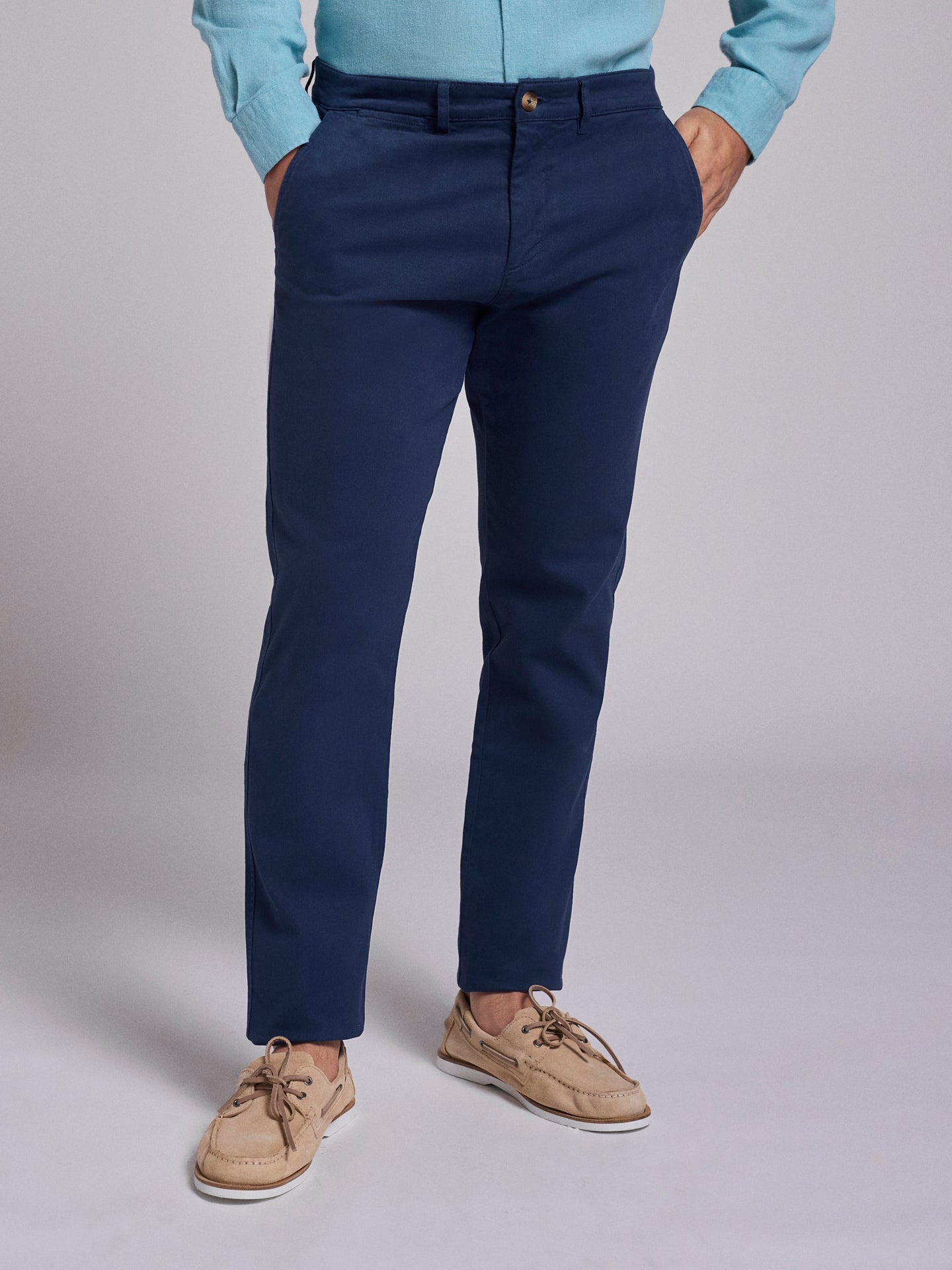 Calça Algodão Azuis Regular Fit Mr. Blue