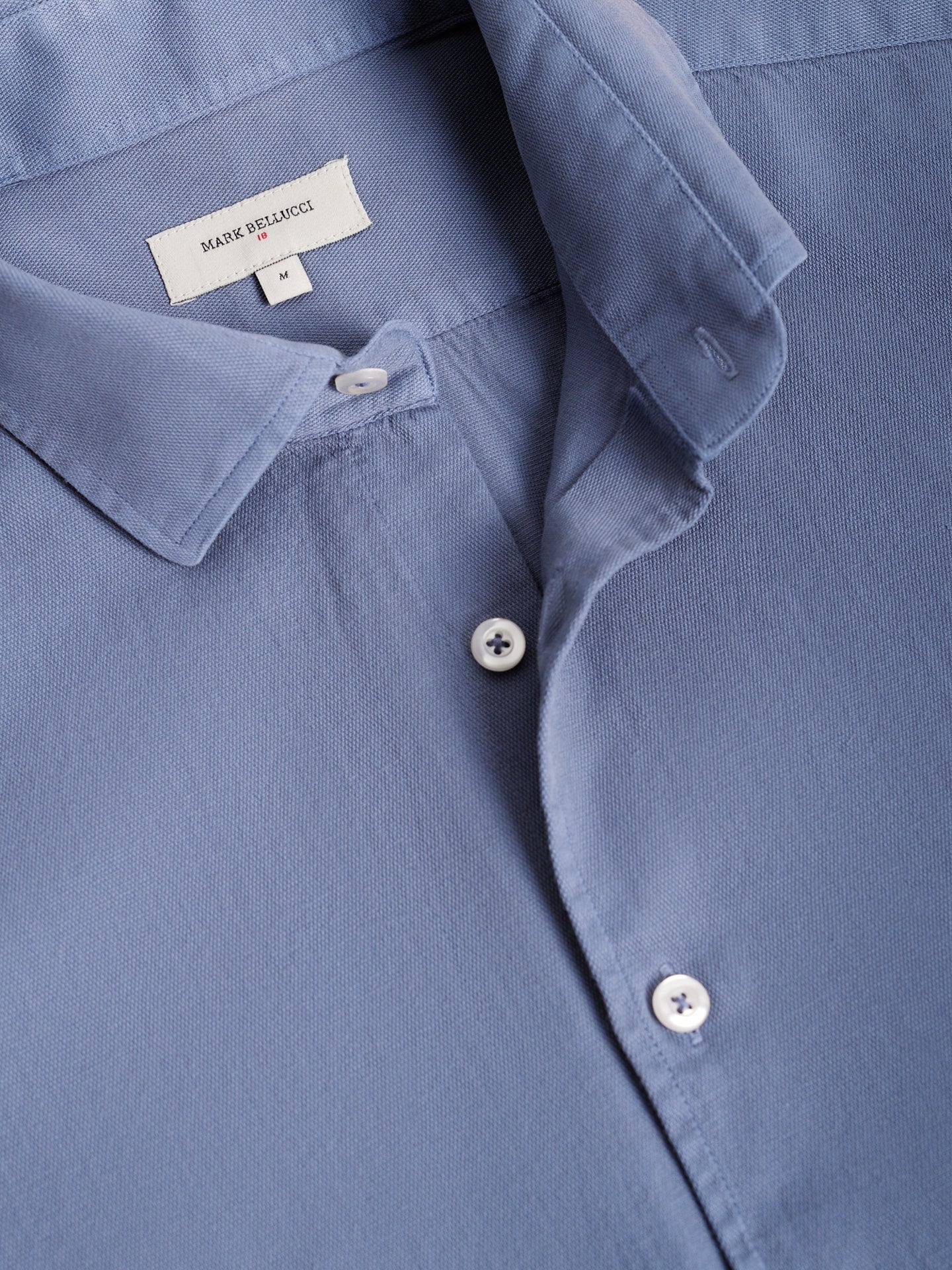 CAMISA AZUL MANGA COMPRIDA REGULAR FIT MARK BELLUCCI