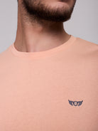 ORANGE COTTON T-SHIRT SHORT SLEEVE REGULAR FIT MR. BLUE