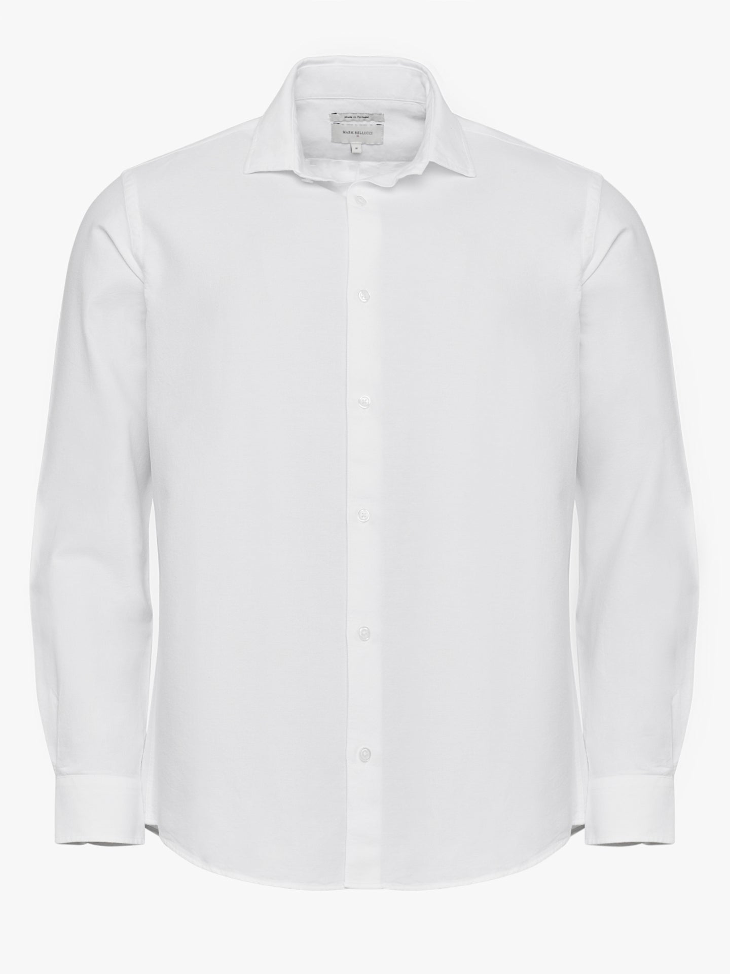 WHITE LONG SLEEVE REGULAR FIT SHIRT MARK BELLUCCI