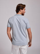 Polo Azul Manga Curta Regular Fit Mr. Blue