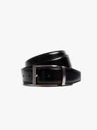 CINTO PELE PRETO REGULAR FIT MR. BLUE