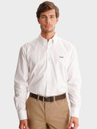 WHITE REGULAR FIT MR SHIRT. BLUE
