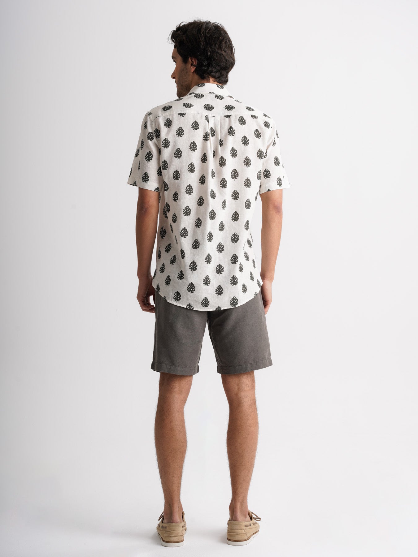 Regular Fit Gray Linen Shirt Mr. Blue