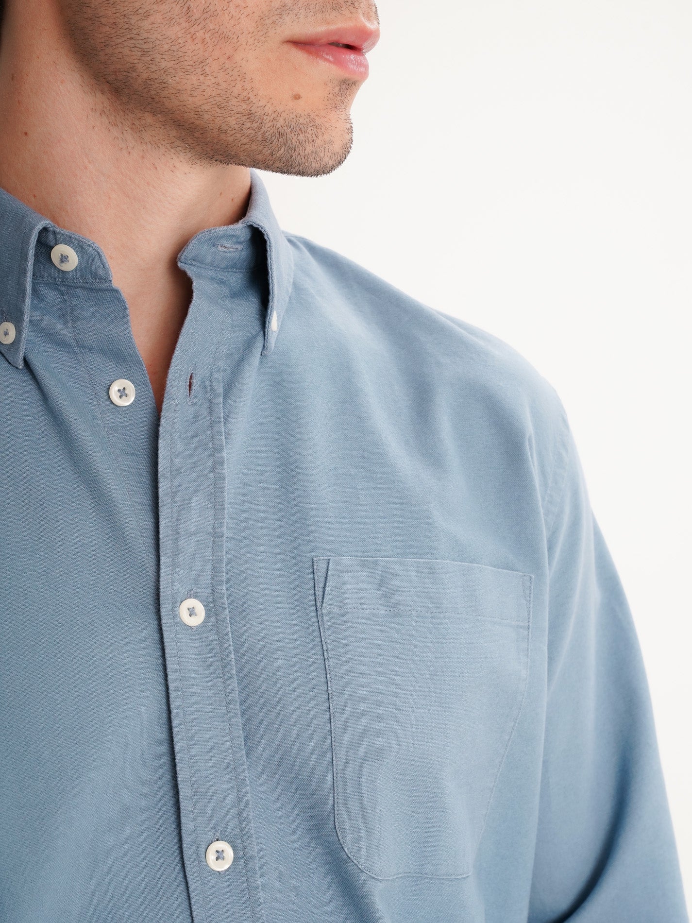 BLUE REGULAR FIT MR SHIRT. BLUE