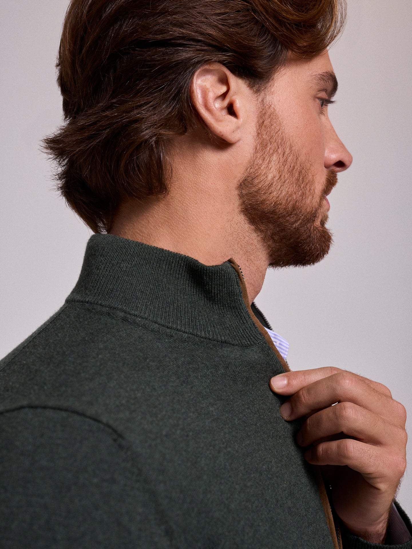PULLOVER ALGODÃO VERDE MANGA COMPRIDA REGULAR FIT MR. BLUE