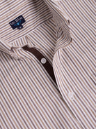 Camisa Algodão Castanha Manga Comprida Regular Fit Mr. Blue