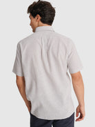 CAMISA CINZENTA MANGA CURTA REGULAR FIT MR. BLUE