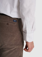 Camisa Algodão Cinzenta Manga Comprida Classic Fit Mr. Blue