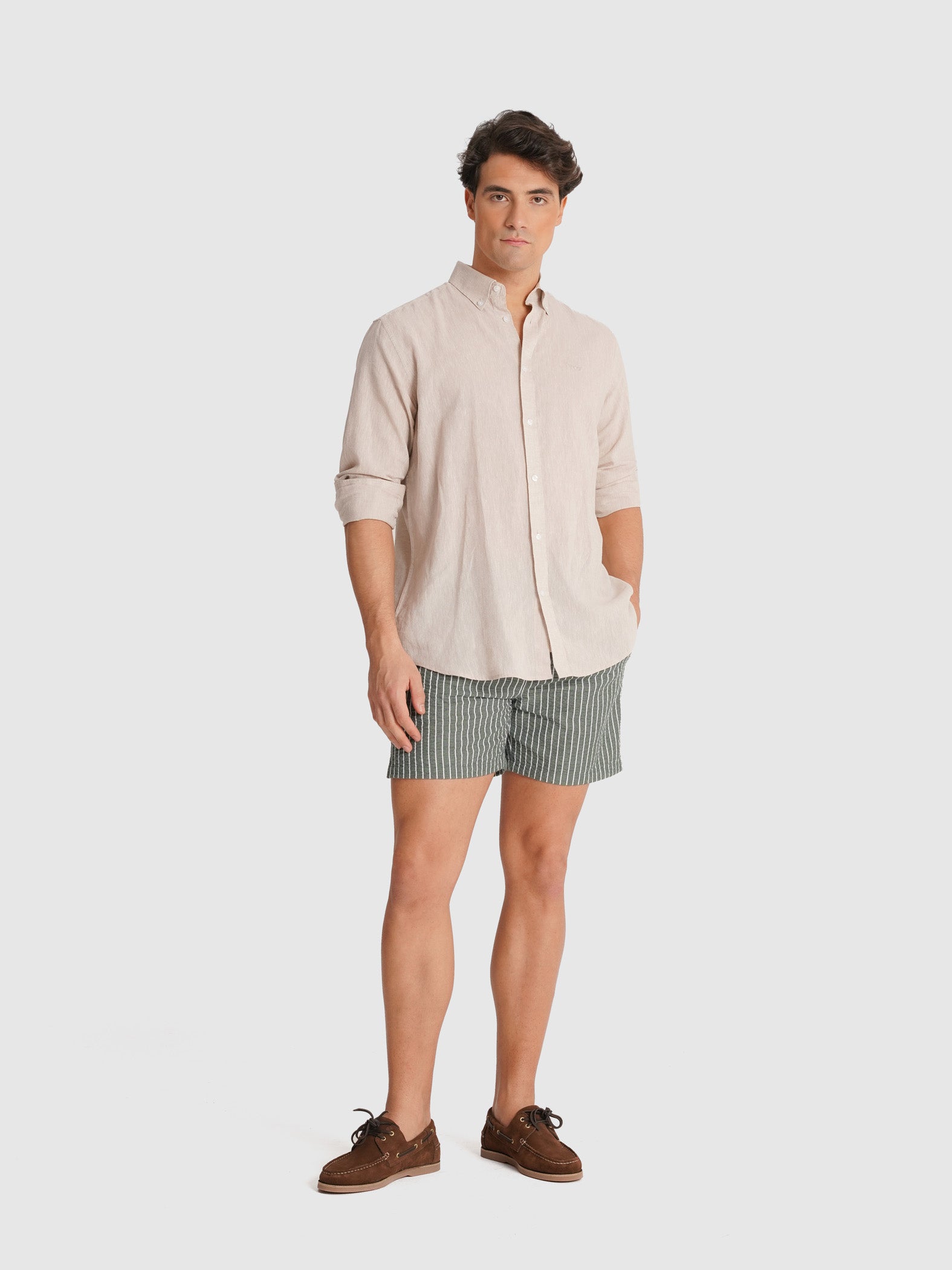 CAMISA CRU MANGA COMPRIDA REGULAR FIT MR. BLUE