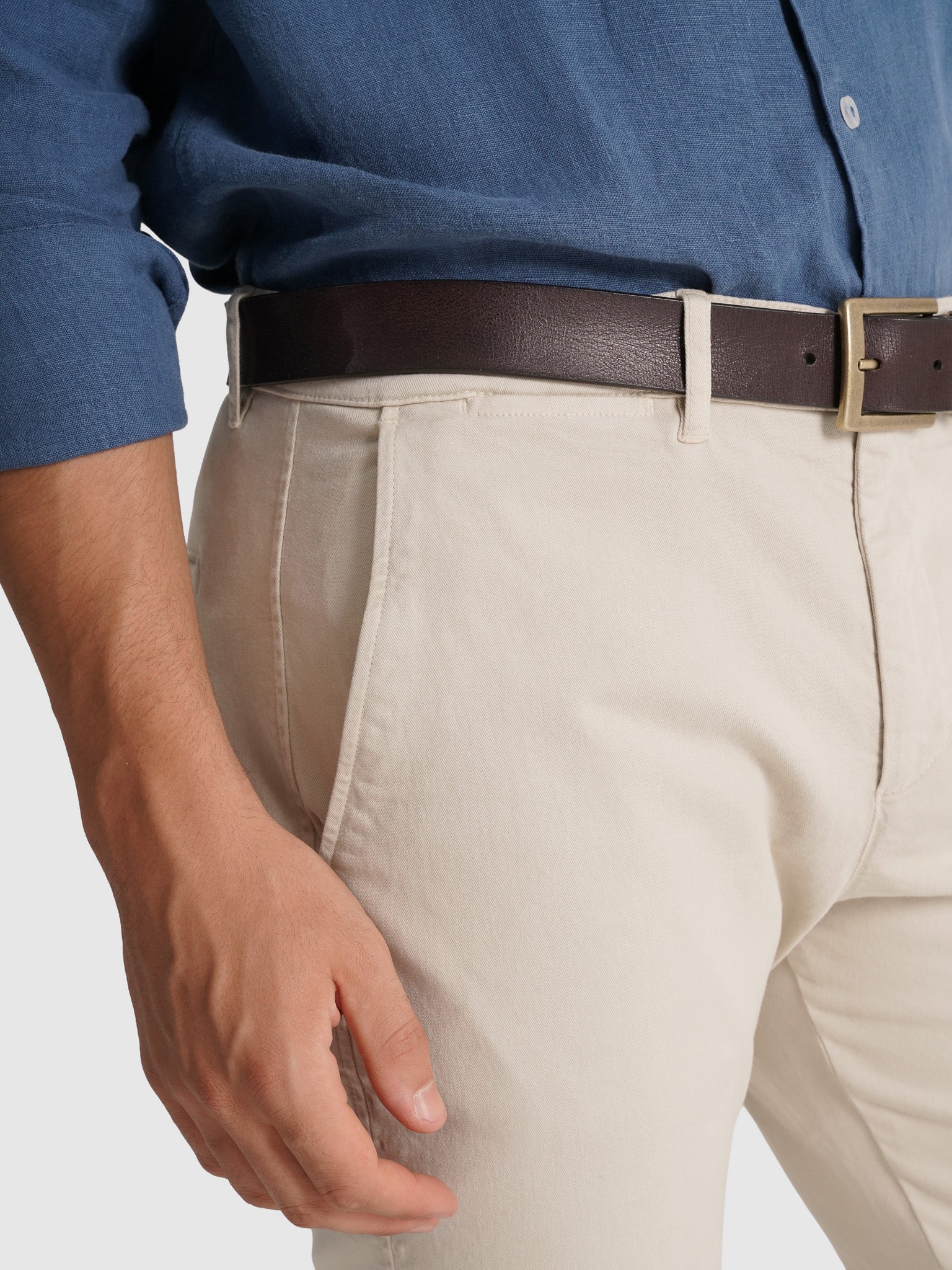 BEIGE REGULAR FIT TROUSERS MARK BELLUCCI