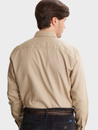BEIGE TAILORED FIT MR SHIRT. BLUE