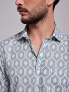 BLUE LINEN SHIRT SHORT SLEEVE REGULAR FIT MR. BLUE