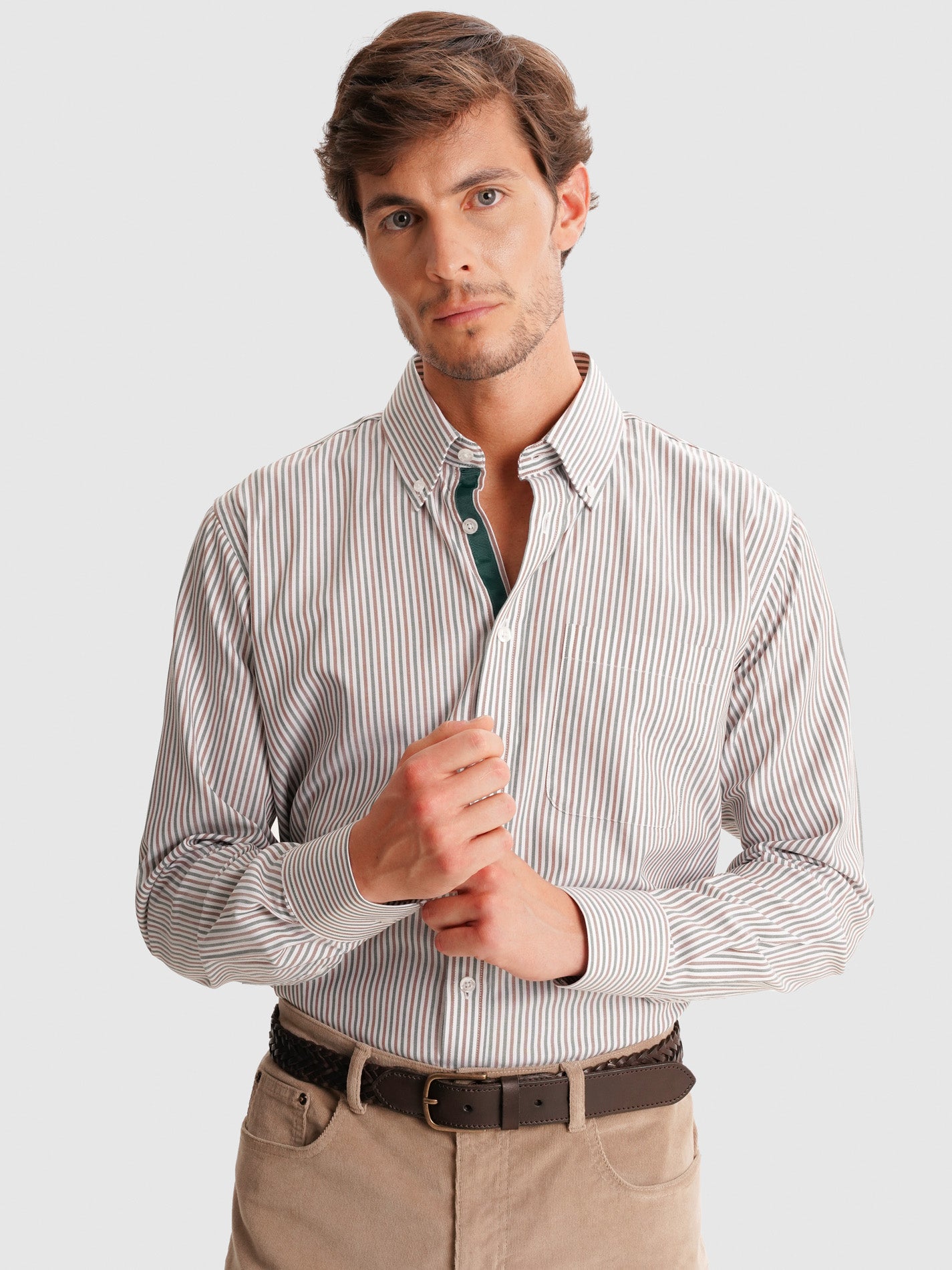 GREEN REGULAR FIT MR SHIRT. BLUE