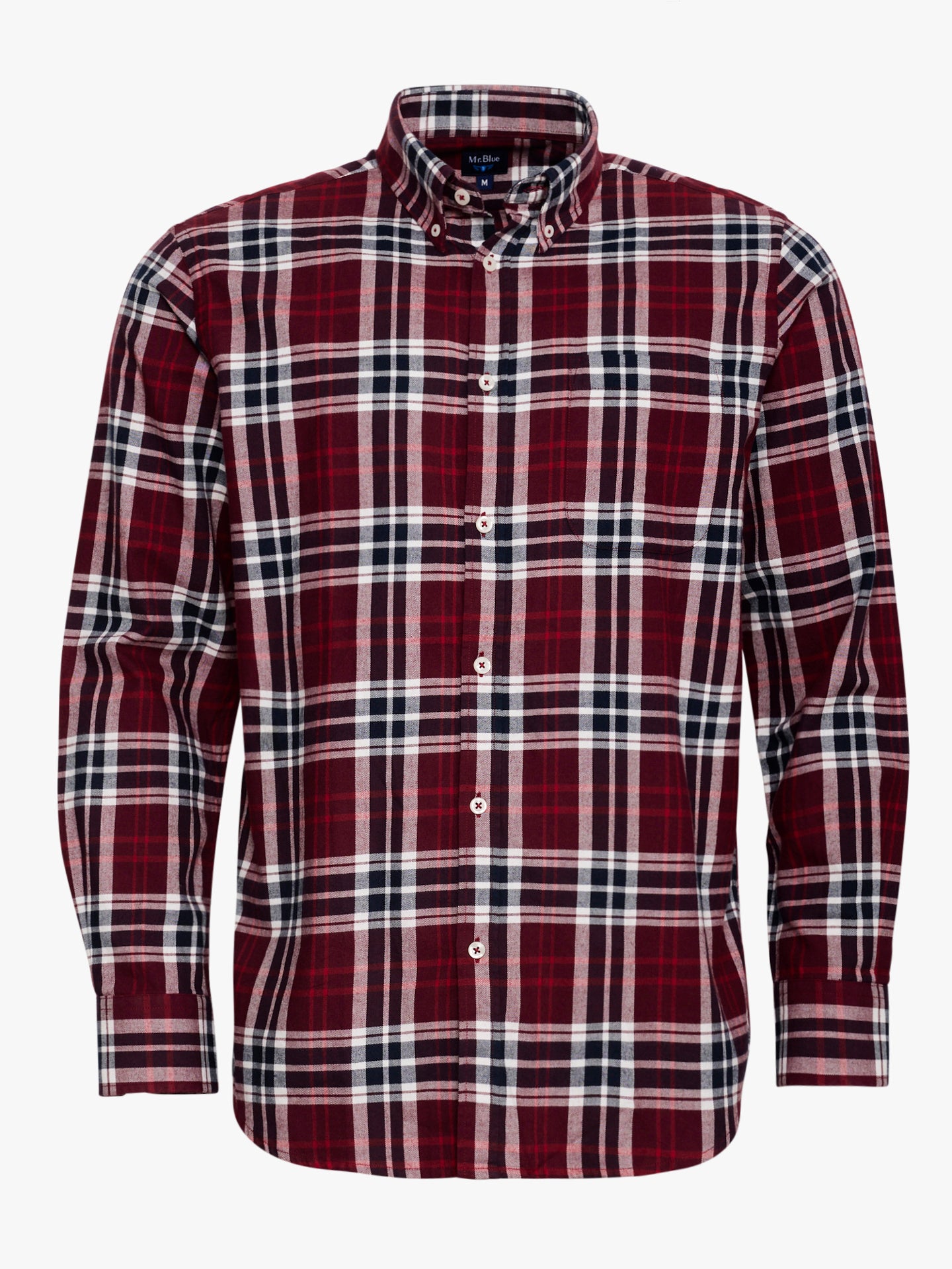 RED REGULAR FLANNEL FLANNEL SHIRT REGULAR FIT MR. BLUE