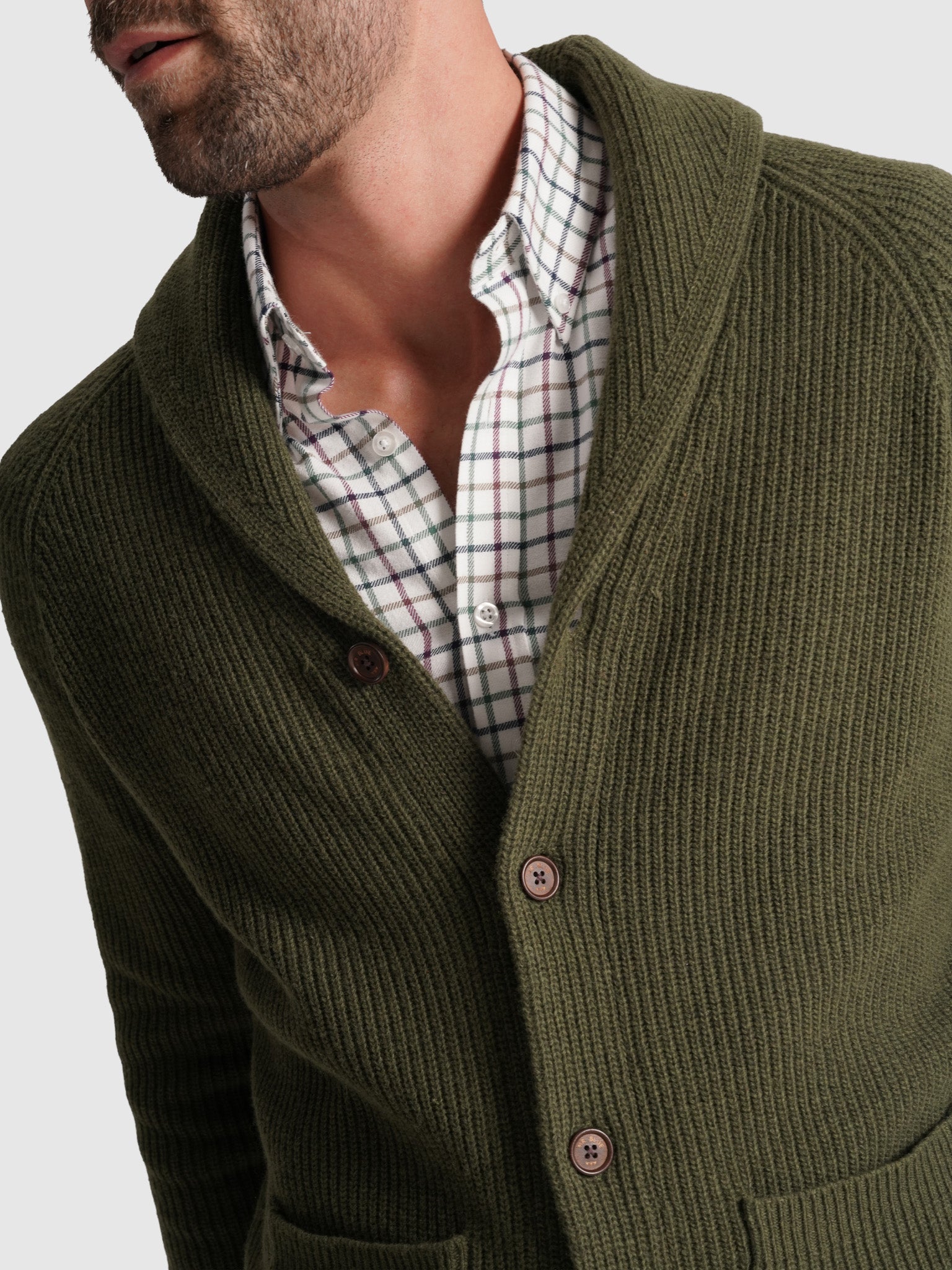 Pullover Lã Verde Manga Comprida Regular Fit Mr. Blue