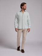 Camisa Linho Verde Manga Comprida Tailored Fit Mr. Blue