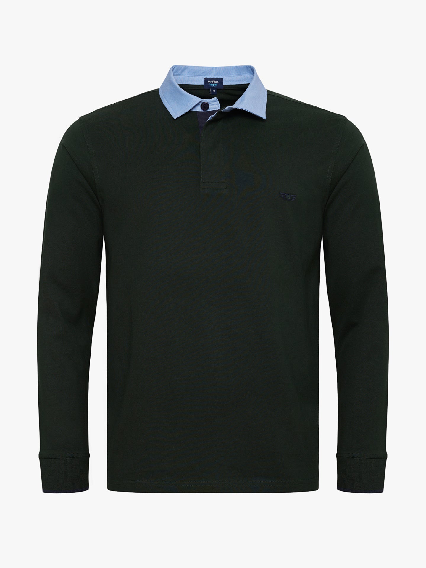 RUGBY GREEN COTTON LONG SLEEVE REGULAR FIT MR. BLUE