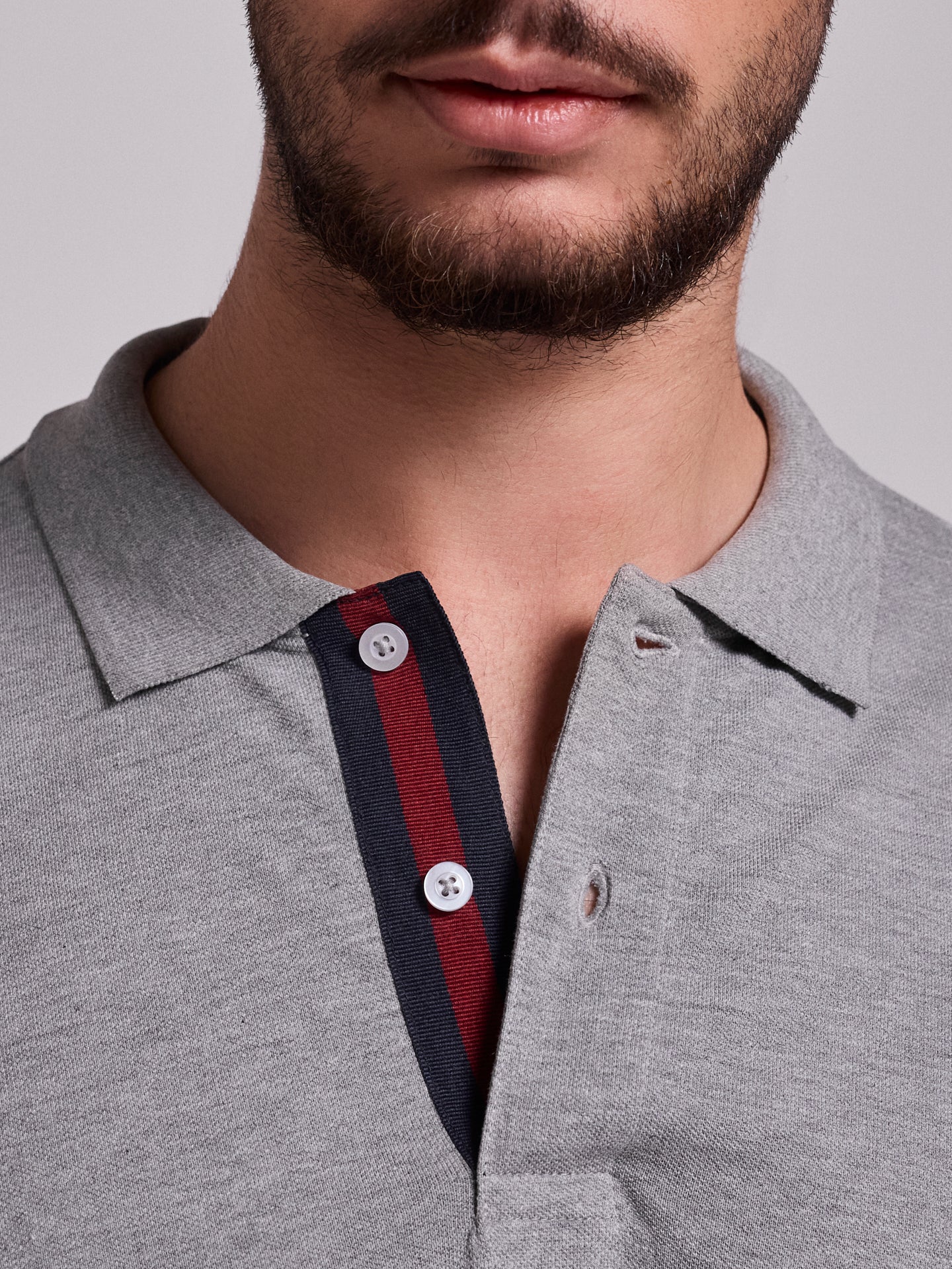GRAY POLO SHORT SLEEVES REGULAR FIT MR. BLUE