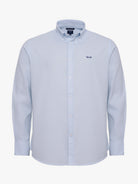 Camisa Algodão Azul Manga Comprida Regular Fit Mr. Blue