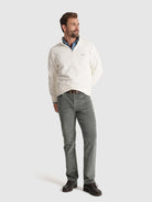 WHITE COTTON HOODIE LONG SLEEVE REGULAR FIT MR. BLUE