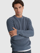BLUE COTTON PULLOVER LONG SLEEVE REGULAR FIT MR. BLUE