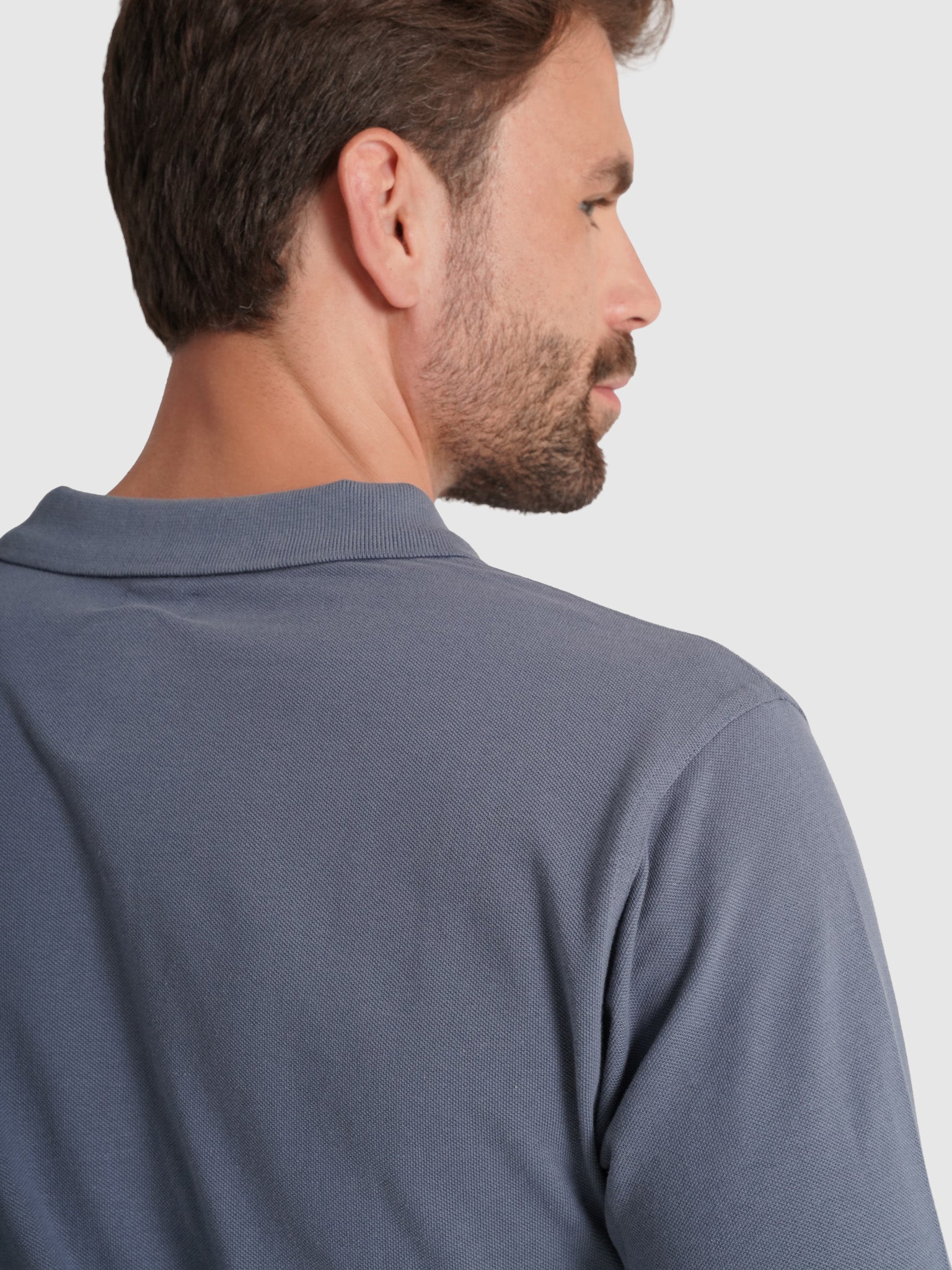 POLO ALGODÓN AZUL MANGA LARGA REGULAR FIT MR. AZUL