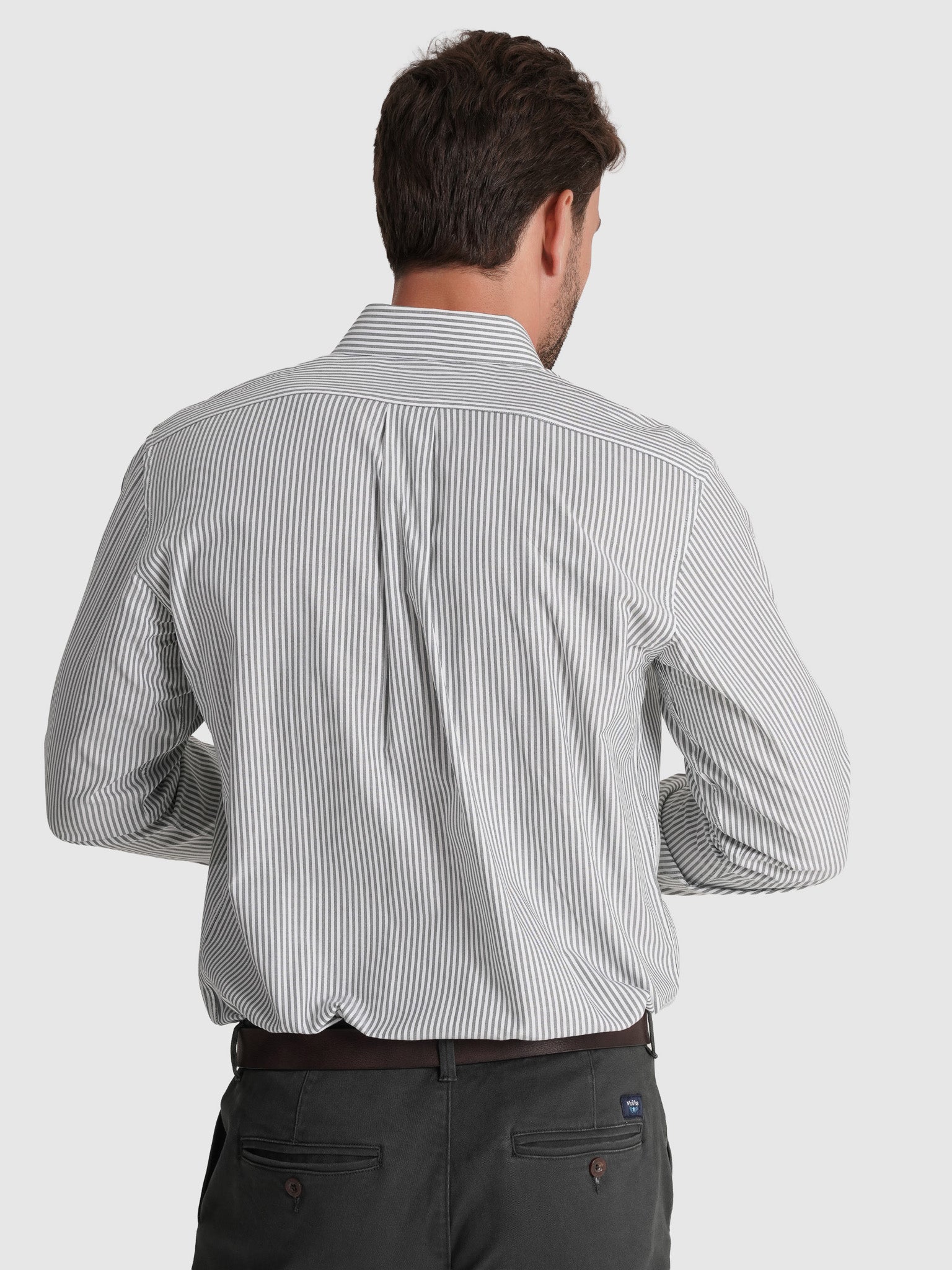GREEN COTTON SHIRT LONG SLEEVE REGULAR FIT MR. BLUE