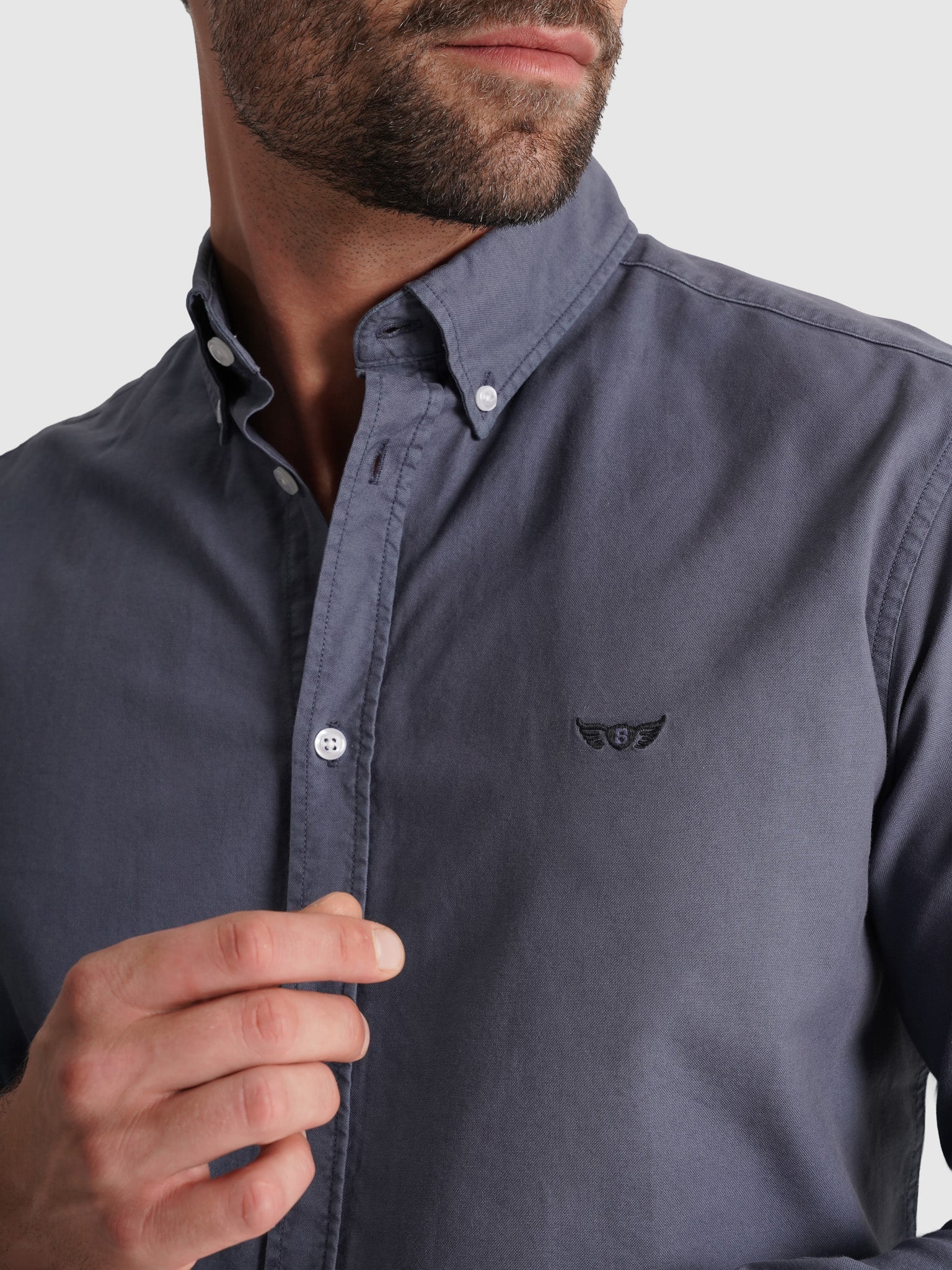 BLUE COTTON SHIRT LONG SLEEVE REGULAR FIT MR. BLUE