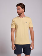 YELLOW COTTON T-SHIRT SHORT SLEEVE REGULAR FIT MR. BLUE