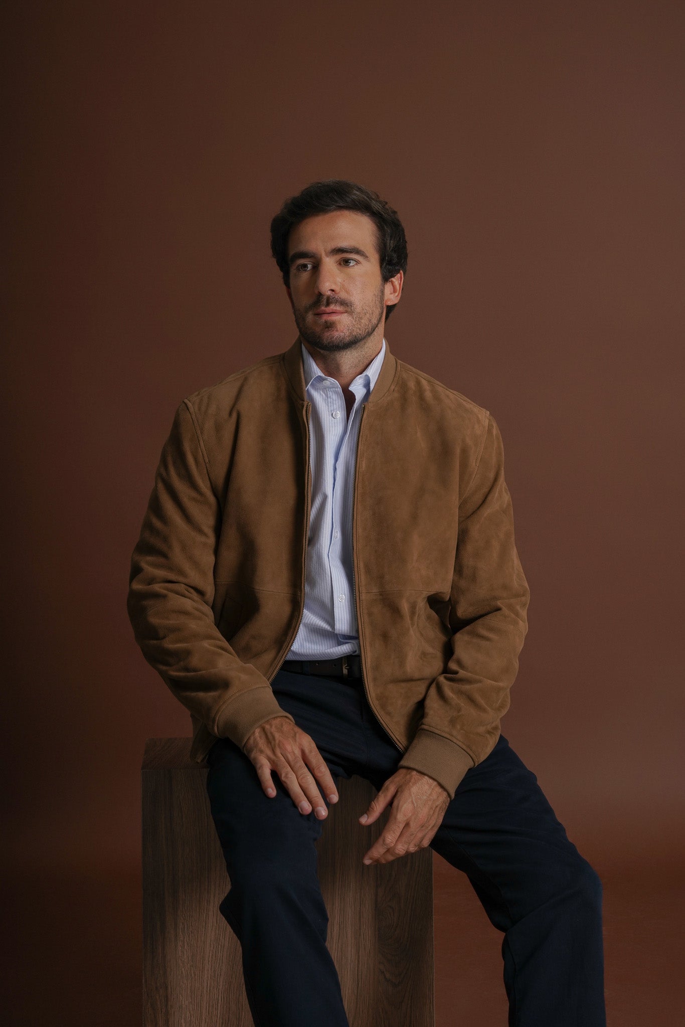 BLUSÃO OUTROS CASTANHO LISO MARK BELLUCCI