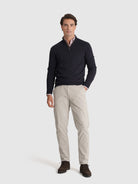 PULLOVER CAXEMIRA REGULAR FIT AZUL LISO MR. BLUE