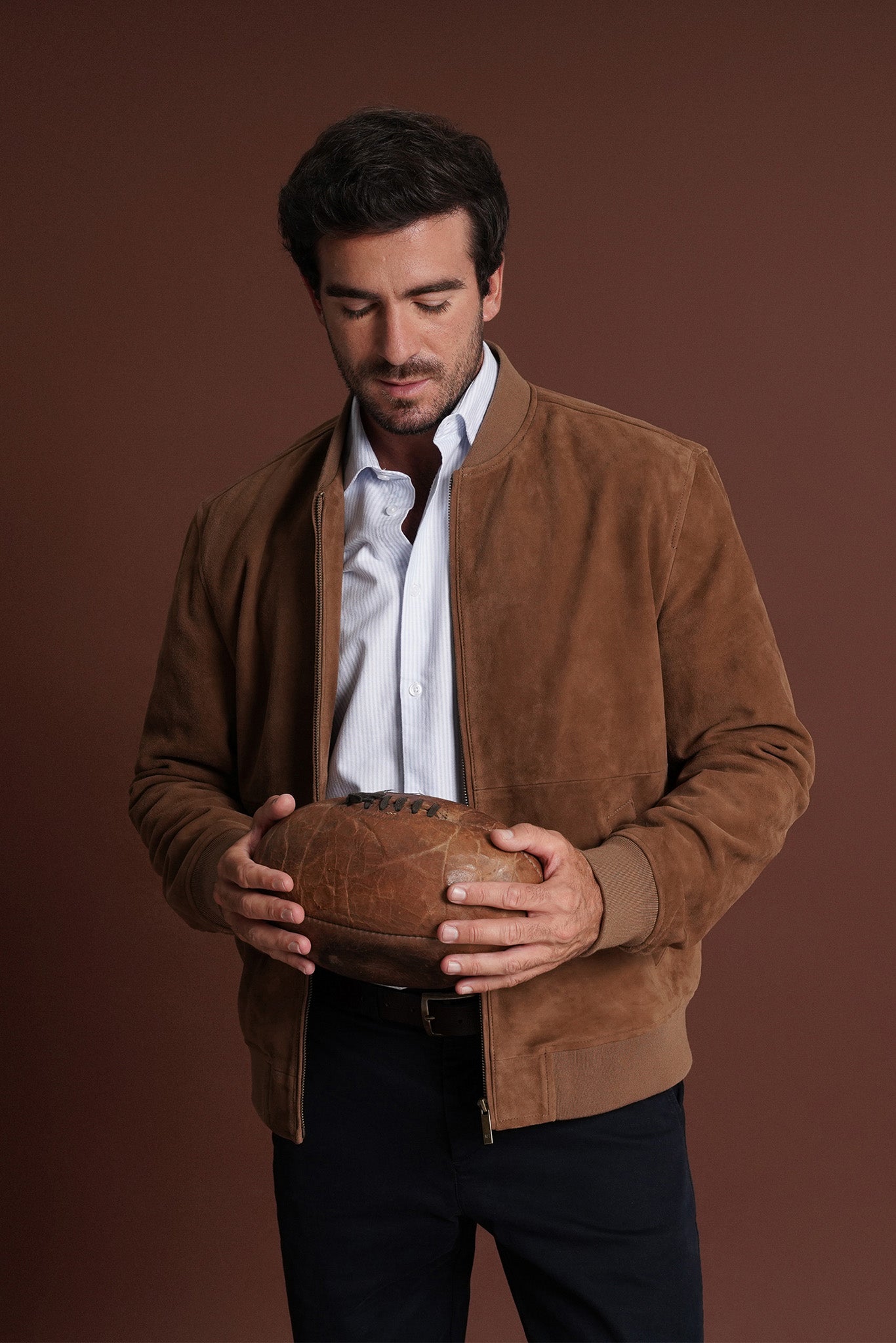 BLUSÃO OUTROS CASTANHO LISO MARK BELLUCCI