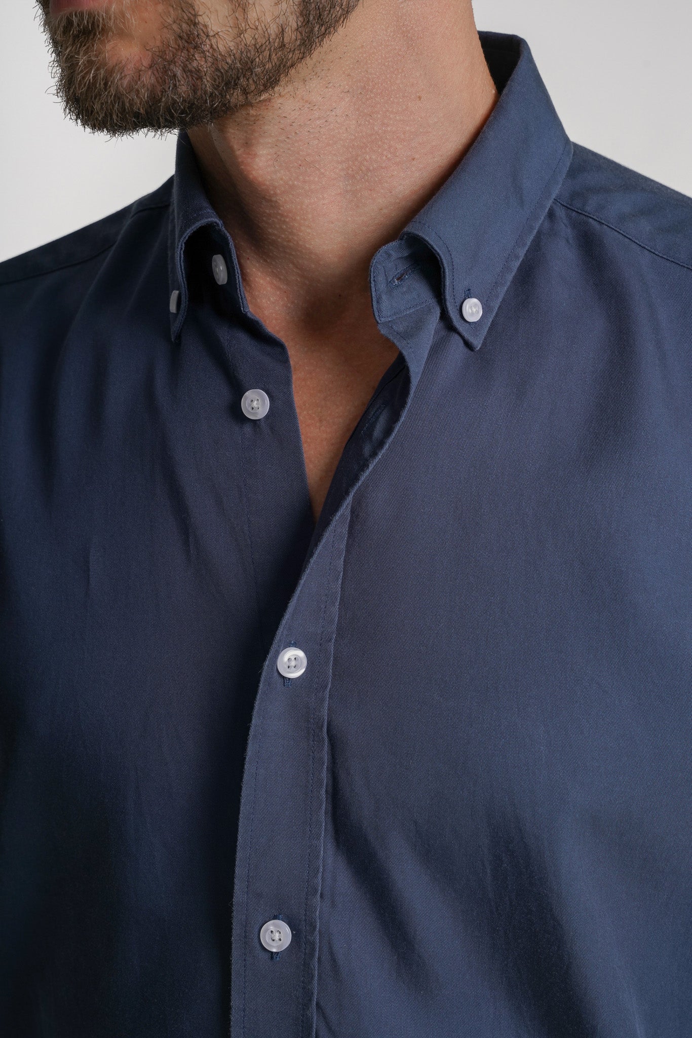 CAMISA ESTRUTURADA REGULAR FIT AZUL LISA MR. BLUE