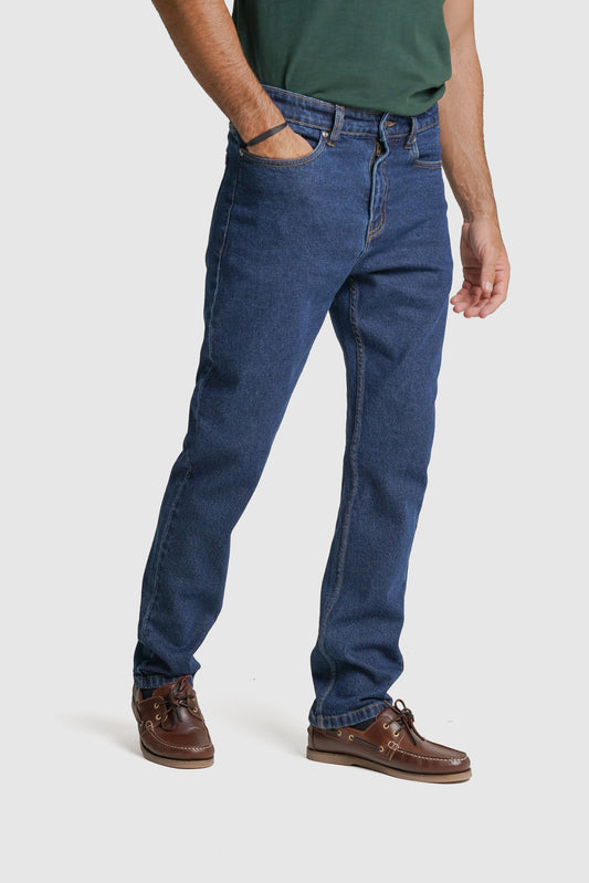CALÇAS ALGODÃO REGULAR FIT AZUIS LISAS MR. BLUE