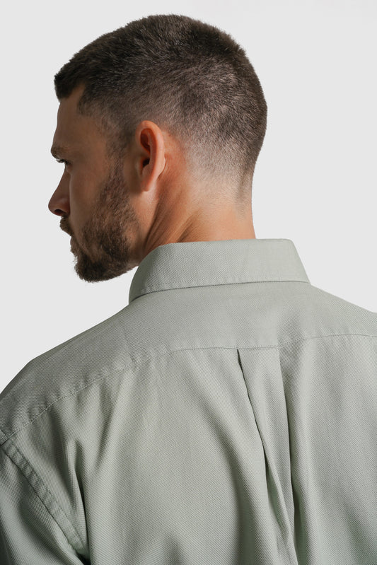 CAMISA ESTRUTURADA REGULAR FIT VERDE LISA MR. BLUE