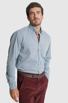 CAMISA GANGA REGULAR FIT AZUL LISA MR. BLUE