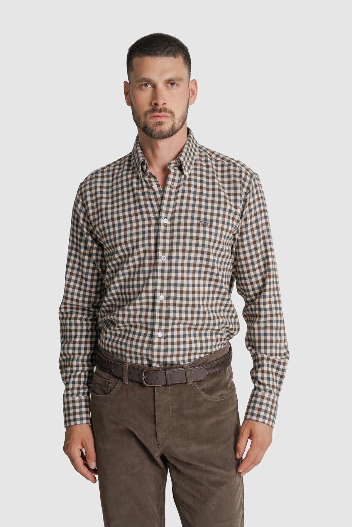 CAMISA FLANELA REGULAR FIT VERDE AO QUADRADO MR. BLUE