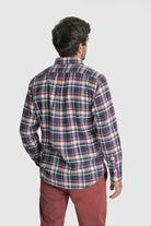 CAMISA FLANELA REGULAR FIT VERMELHA AO QUADRADO MR. BLUE