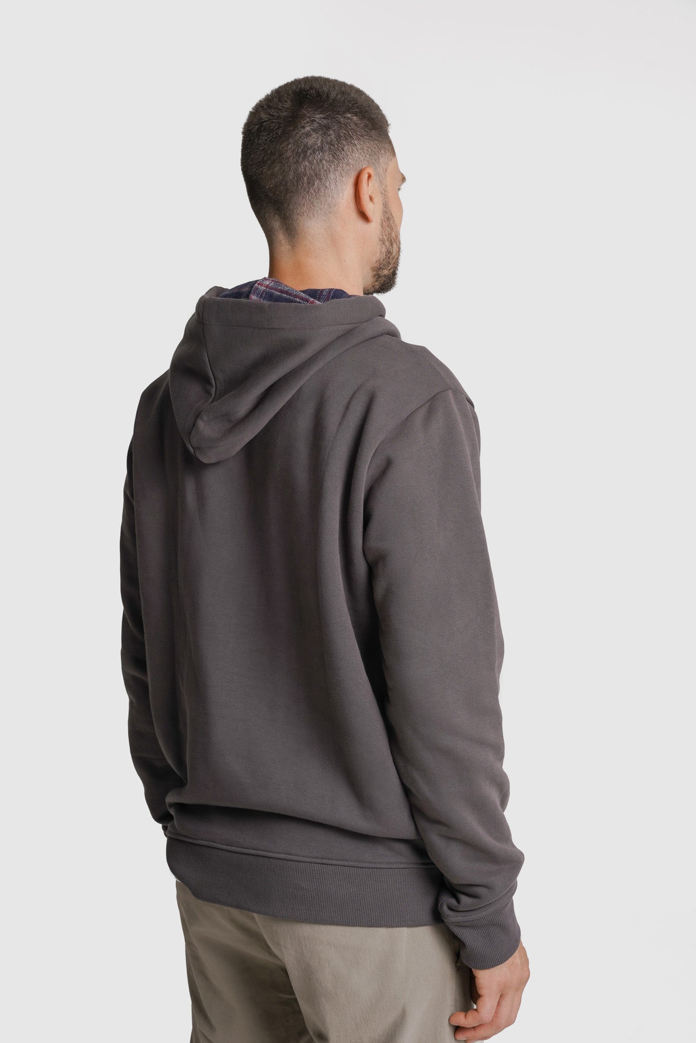 HOODIE ALGODÃO CINZENTO LISO MR. BLUE