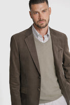 BLAZER ALGODÃO CASTANHO LISO MR. BLUE