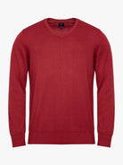 100% Cotton V-Neck Sweater - Mr Blue