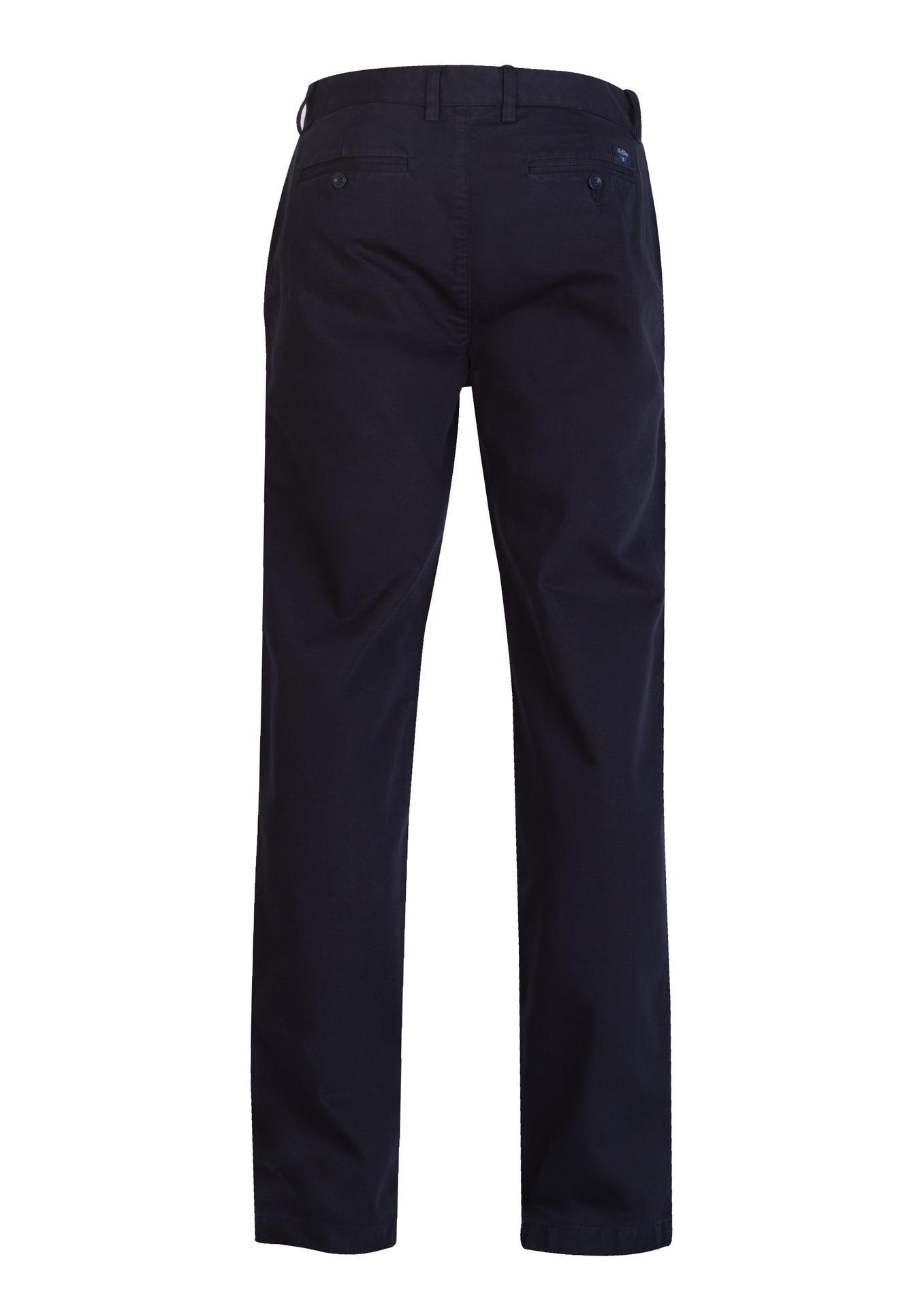 Dark blue regular fit cotton chino pants - Mr Blue