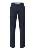 Dark blue regular fit cotton chino pants - Mr Blue