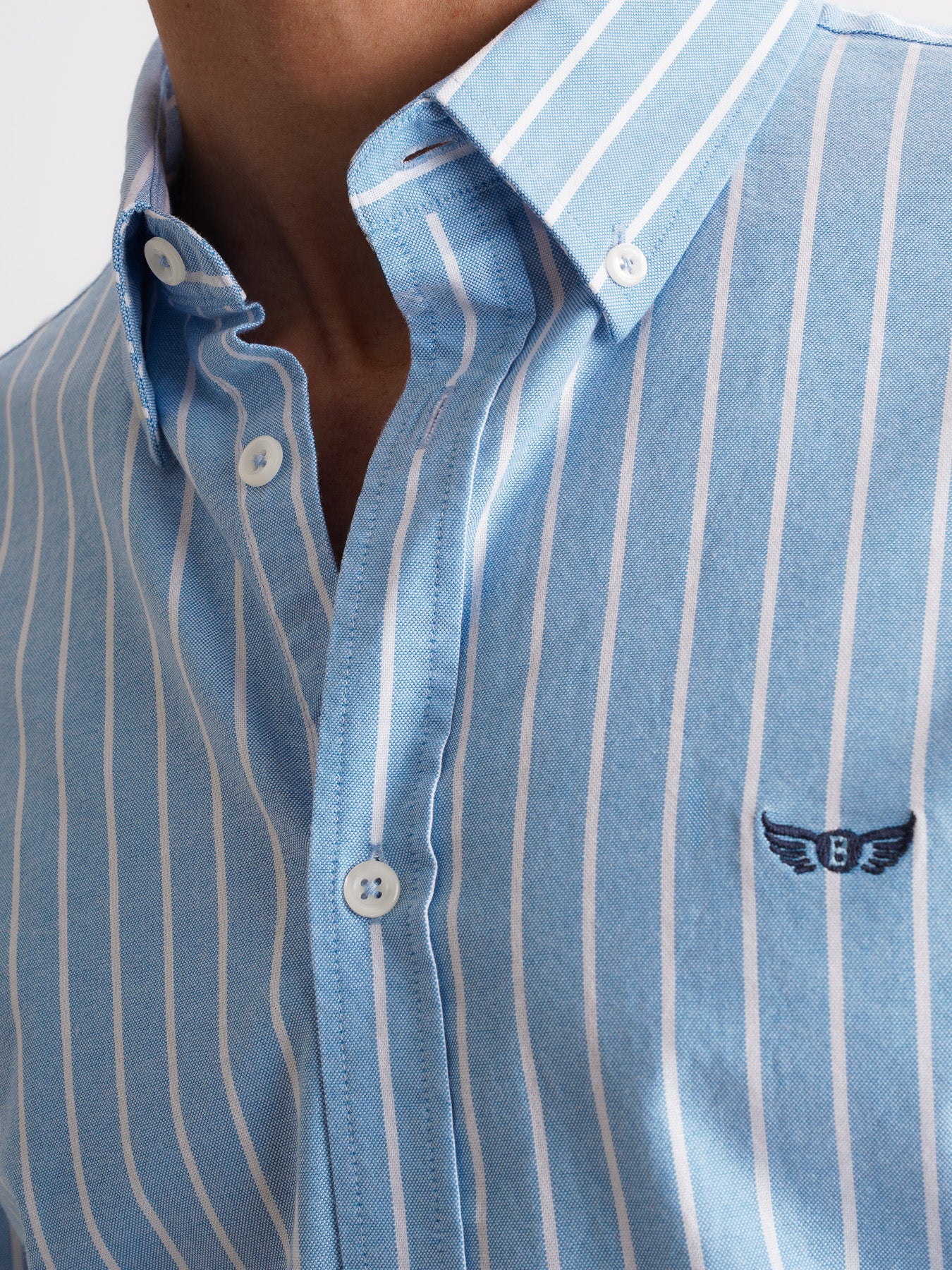 Mr. Blue Regular Fit Oxford Blue Shirt