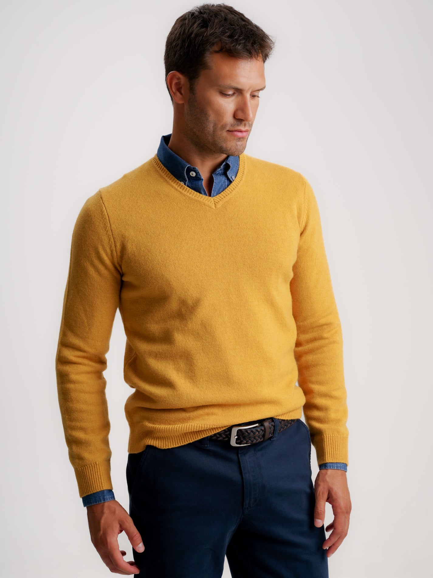 Mr. Blue Yellow Thick Wool Pullover